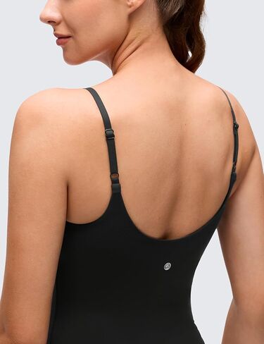 قميص بدون أكمام للنساء من CRZ YOGA Softness Mould Butterluxe - قميص قصير قابل للتعديل على شكل حرف U من الخلف مع حمالة صدر مدمجة على الرف in Kuwait