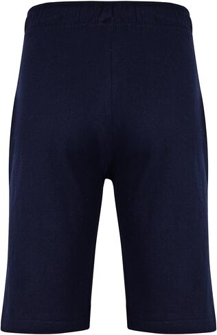 Boys Shorts 100% Cotton Casual Shorts Knee Length - Shorts S07 Navy 11-12 in Saudi Arabia