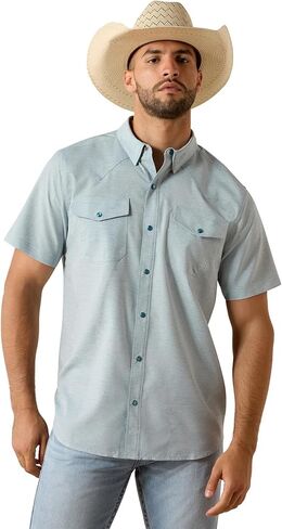 ARIAT Mens Venttek Western Fitted Snap Shirt in Saudi Arabia