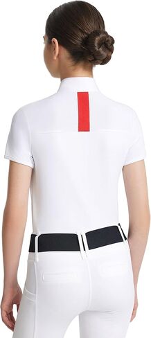 FitsT4 Sports Girls Equestrian Show Shirts Short Sleeve Horse Riding Shirt Button Up Performance Shirt Rider Top in Saudi Arabia