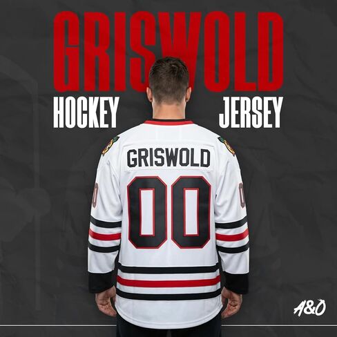 A&O Griswold #00 Movie Hockey Jersey – Stitched Letters and Numbers Authentic Fabs Apparel S-3XL in Saudi Arabia