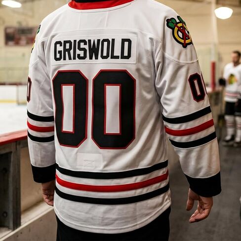 A&O Griswold #00 Movie Hockey Jersey – Stitched Letters and Numbers Authentic Fabs Apparel S-3XL in Saudi Arabia