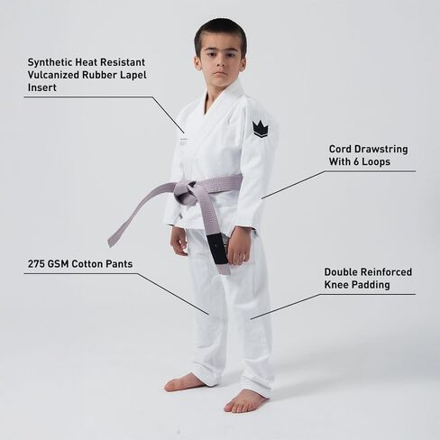 KINGZ Kore V2 Youth Jiu Jitsu Gi – IBJJF Legal Kids Brazilian Jiu Jitsu Kimono, Lightweight Jacket and Pants in Saudi Arabia