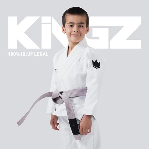 KINGZ Kore V2 Youth Jiu Jitsu Gi – IBJJF Legal Kids Brazilian Jiu Jitsu Kimono, Lightweight Jacket and Pants in Saudi Arabia