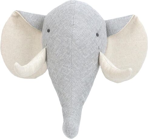 Mon Ami Elephant محشوة جدار الرأس - 12 "، ديكور معلق الجدار ، ديكور جدار الرأس المحشو ، هدية رائعة للحديدين الجدد ، الأطفال ، الأولاد ، البنات in Saudi Arabia