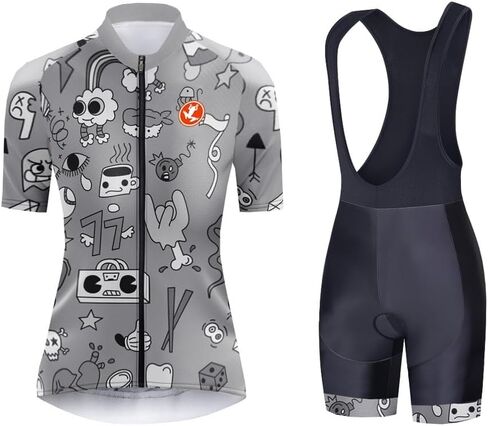 UGLY FROG 77US10HuLaoNv Women's Cycling Suits Cycling Jersey Set Short Sleeve Padded Bib Shorts in Saudi Arabia