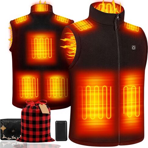 Heated Vest Women Men with 20000mAh Power Bank, Fleece Heating Vests for Cycling, Camping, Hiking & Hunting in Saudi Arabia