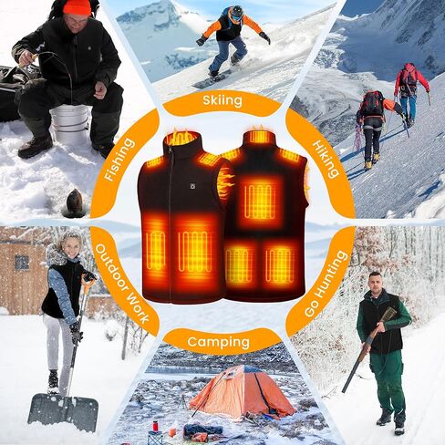 Heated Vest Women Men with 20000mAh Power Bank, Fleece Heating Vests for Cycling, Camping, Hiking & Hunting in Saudi Arabia