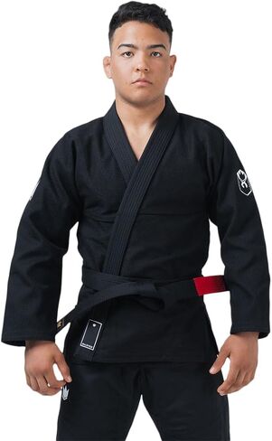 سترة KINGZ Balistico الرجالية Jiu Jitsu Gi - IBJJF 2024 Legal، سترة منسوجة باللؤلؤ وبنطلون Ripstop بوزن 8 أونصة in Saudi Arabia
