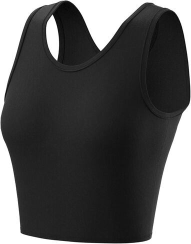 Women's Vest, Quick-Dry, Suitable for Running, Fitness, Casual, Short, Crop top, no Bra Pads in Saudi Arabia