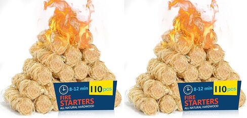 Fire Starter 72pcs - Starters Natural Fire الطبيعية لمدة 12 دقيقة للمشوية والموقد والتخييم والبقاء على قيد الحياة | مقاوم للماء ، بدون رائحة ، آمن للفرن/البيتزا/المداخن (داخلي وخارجي) in Saudi Arabia