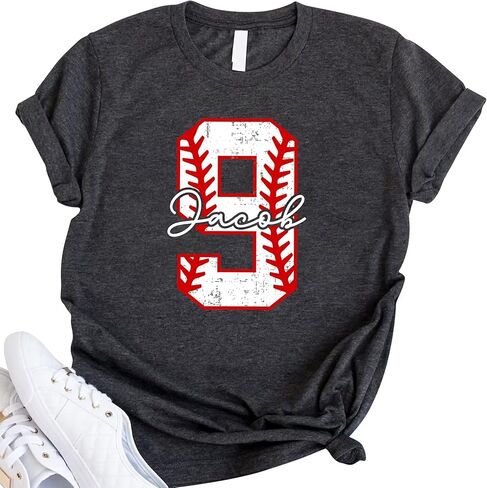 قميص NAZENTI Baseball Mom، قميص بيسبول مخصص للاسم والرقم، قميص هدية بيسبول، تي شيرت بقلنسوة برقم الأم in Saudi Arabia