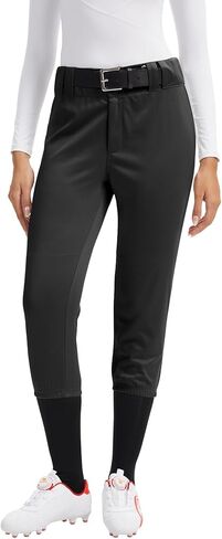 QBK Womens Softball Pants with Dual-Layer Knee - Lightweight Quick Dry Baseball Pants for Woman Adults Tweeners in Kuwait