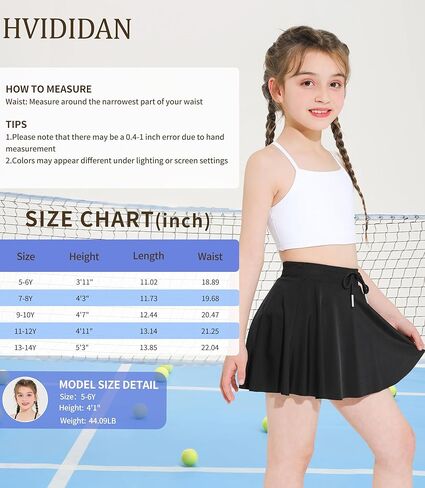 تنورة تنس للفتيات، تنورة رياضية على شكل فراشة، تنورة واسعة للأطفال مع جيب in Kuwait