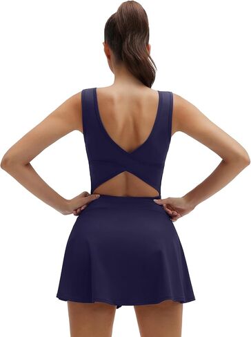 SUUKSESS Womens Tennis Dress with Built in Shorts and Bra Easy Peasy Athletic Dresses Golf Workout Active in Saudi Arabia