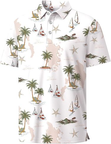 Boys Polo Shirt Hawaiian Golf Polo Shirts Moisture Wicking Quick Dry Fabric Casual Short Sleeve Shirt School Uniform in Saudi Arabia