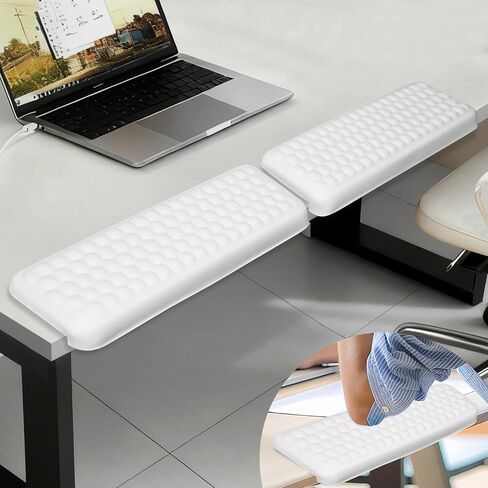 Arm Rest for Desk, L-Shaped Memory Foam Elbow Pads with Non-Slip Base, 2-Piece Ergonomic Desk Edge Cushion & Wrist Rest for Computer Keyboard, Office and Home Use in Kuwait