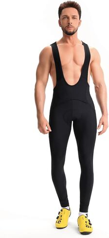 CEROTIPOLAR Men's Thermal Fleece Bathroom Access Cycling Bibs Tights, Bike Bibs Pants for Fall and Cold Winter in Saudi Arabia