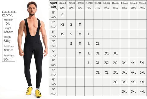 CEROTIPOLAR Men's Thermal Fleece Bathroom Access Cycling Bibs Tights, Bike Bibs Pants for Fall and Cold Winter in Saudi Arabia