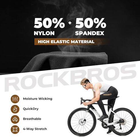ROCKBROS Cycling Bibs for Men 3D Padded Men's Cycling Bike Bibs,Breathable Biking Tights,Riding Pants in Saudi Arabia