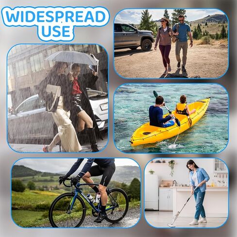 2Pcs Disposable Rain Pants for Men & Women, 53in Long Emergency Waterproof Rain Pant with Shoe Boot, Thickened Plastic Foot Wrapped Rainpants Covers for Outdoor Cycling Fishing, Blue in Saudi Arabia