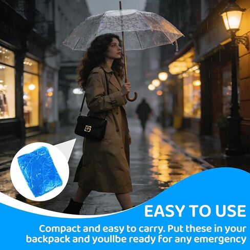 2Pcs Disposable Rain Pants for Men & Women, 53in Long Emergency Waterproof Rain Pant with Shoe Boot, Thickened Plastic Foot Wrapped Rainpants Covers for Outdoor Cycling Fishing, Blue in Saudi Arabia