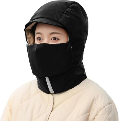 Motorbike Winter Hooded Hat with Mask Adult Cycling Balaclava Water Resistance Trapper Hat for Skiing Snowboarding E-Bike in Saudi Arabia