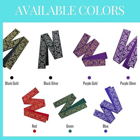 Korean Phoenix Motif Sash Belt, 270cm Hanbok-Inspired Waist Belt, Unisex, 7 Colors, Traditional K-pop Pattern in Saudi Arabia
