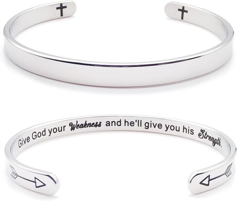 Inspirational Bracelets for Women Personalized Jewelry Gifts Cuff Bracelet with Sayings Motivational Bracelet with Hidden Message Engraved Bangles for Best Friend/Mom/Daughter in Saudi Arabia