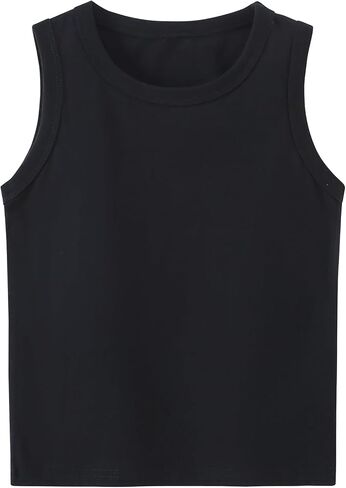 AMIYAN Toddler Tank Tops Boys Girls Sleeveless Shirts Cotton Soft Summer Tee for Kids 1-7 Years in Saudi Arabia