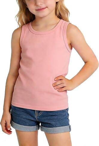 AMIYAN Toddler Tank Tops Boys Girls Sleeveless Shirts Cotton Soft Summer Tee for Kids 1-7 Years in Saudi Arabia