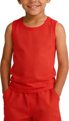 AMIYAN Toddler Tank Tops Boys Girls Sleeveless Shirts Cotton Soft Summer Tee for Kids 1-7 Years in Saudi Arabia