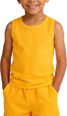 AMIYAN Toddler Tank Tops Boys Girls Sleeveless Shirts Cotton Soft Summer Tee for Kids 1-7 Years in Saudi Arabia