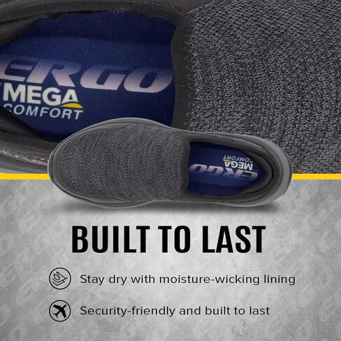 حذاء أمان MEGAComfort Ergo Delta مركب من الأمام سهل الارتداء للنساء - مقاوم للانزلاق، تبديد للكهرباء الساكنة، مدخل سهل الارتداء، أسود/فوشيا in Kuwait