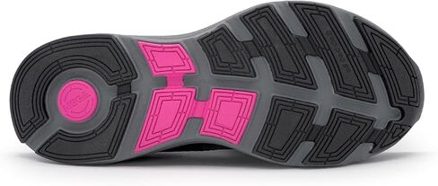 حذاء أمان MEGAComfort Ergo Delta مركب من الأمام سهل الارتداء للنساء - مقاوم للانزلاق، تبديد للكهرباء الساكنة، مدخل سهل الارتداء، أسود/فوشيا in Kuwait