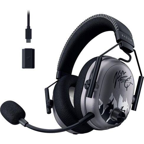 Razer BlackShark V3 Pro Wireless ANC Gaming Headset for PC: Full Band Mic - 50mm Drivers - 2.4 GHz, Bluetooth, USB, 3.5mm - Works with Mac, PS5, Nintendo Switch, Smartphone - 70 Hr Battery - Black in Saudi Arabia