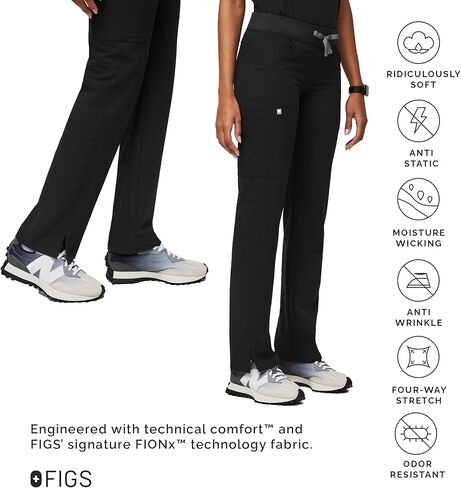 FIGS Kade Cargo Scrub Pants for Women - Black, M in Saudi Arabia
