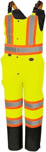 Pioneer Hi Vis Waterproof Bib Pants For Men & Women - Insulated Safety Rain Overalls - For Construction Work - Reflective in Saudi Arabia