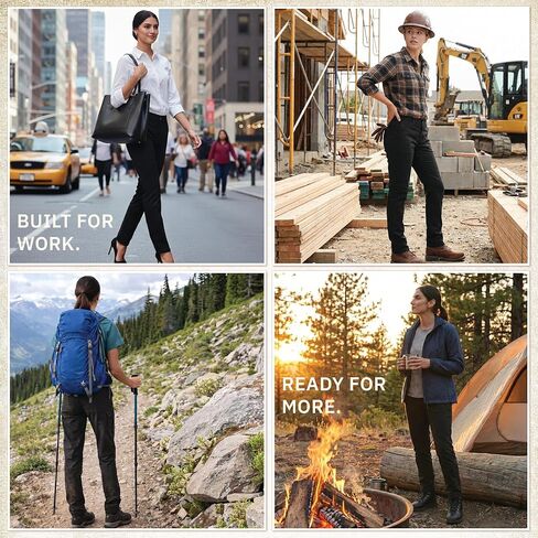 سراويل عمل نسائية من Dickies - مقاس متوسط ​​الارتفاع نحيف الساق قابل للتمدد من نسيج قطني طويل ملابس عمل وبنطلونات كاجوال للنساء in Kuwait
