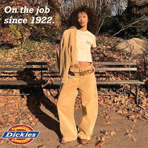 سراويل عمل نسائية من Dickies - مقاس متوسط ​​الارتفاع نحيف الساق قابل للتمدد من نسيج قطني طويل ملابس عمل وبنطلونات كاجوال للنساء in Kuwait