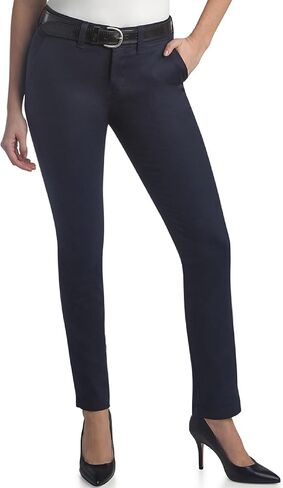 Dickies Womens Work Pants - Mid Rise Slim Fit Skinny Leg Stretchy Twill Business Workwear & Casual Trousers Pants for Women in Saudi Arabia