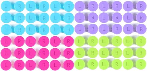 36 عبوة من KISEER حافظة عدسات لاصقة ملونة لطيفة وحامل صندوق كبير مجموعة تخزين نقع (4 ألوان) in Kuwait