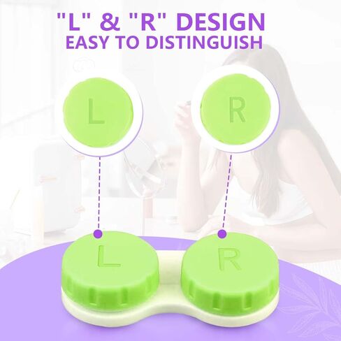 36 عبوة من KISEER حافظة عدسات لاصقة ملونة لطيفة وحامل صندوق كبير مجموعة تخزين نقع (4 ألوان) in Kuwait