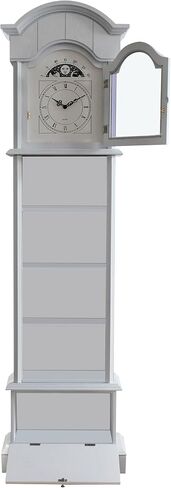 72'' Traditional Floor Standing Wood Grandfather Clock with White Finish in Kuwait