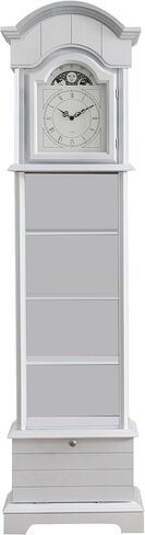72'' Traditional Floor Standing Wood Grandfather Clock with White Finish in Kuwait