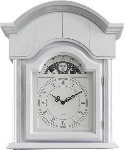 72'' Traditional Floor Standing Wood Grandfather Clock with White Finish in Kuwait