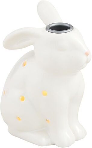 Mud Pie Led Bunny Taper Holder; Large 6" x 4 1/2" in Saudi Arabia