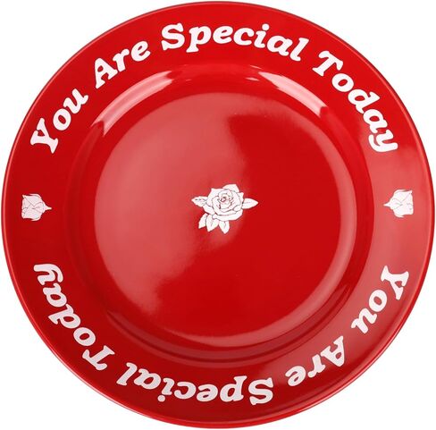 طبق أحمر من You Are Special Today - أطباق احتفالية من السيراميك مقاس 10.6 بوصة لأعياد الميلاد والذكرى السنوية وحفلات الزفاف والتخرج وحفلات استقبال الأطفال والمعالم الهامة وغيرها من الأيام الخاصة (1) in Kuwait