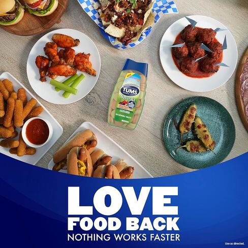 TUMS Naturals Ultra Strength Antacid Chews for Heartburn Relief, Black Cherry & Watermelon - 190 Count in Kuwait