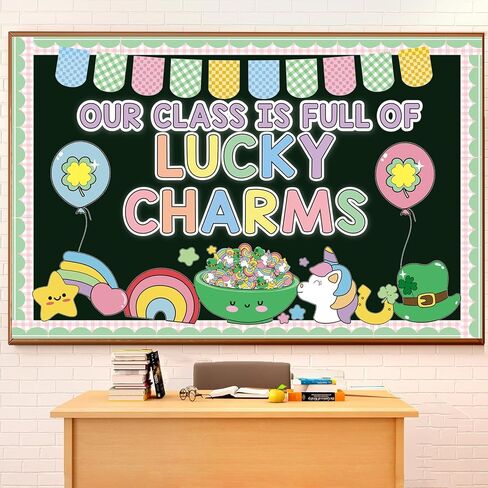 مجموعة ديكورات لوحة الإعلانات لعيد القديس باتريك مع حدود ديكور الفصل الدراسي Lucky Shamrock للمعلمين، القواطع الأيرلندية اللطيفة لعيد القديس باتريك للمدرسة والفصل الدراسي وديكور لوحة الإعلانات in Kuwait